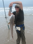 Capt. Billy with a 40 inch red at Sharkathon