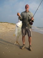 Jim Brodhead with a 25 1/2 pound Jack Crevalle sightcast on a fly rod